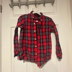Janie and Jack Red Plaid Button Down Shirt